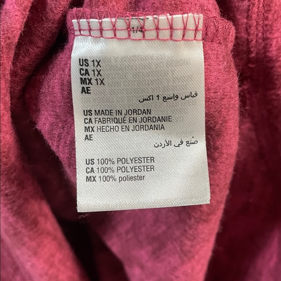 KAREN SCOTT Women's Long Sleeve Spacedye Microfleece Top Size 1X In Magenta - Picture 5 of 6